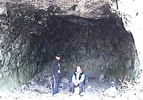 Inside the quarry cave