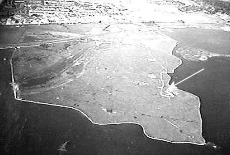 aerial photo of Farlington Marshes 1969