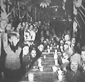 Christmas party inside the shelter 1942