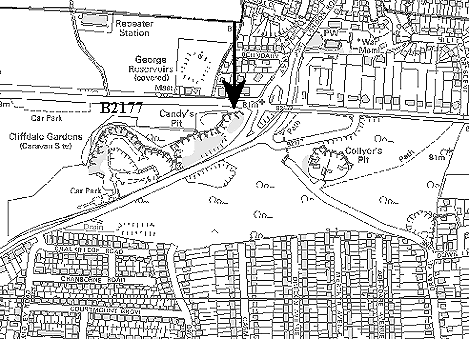 Map showing location of Portsdown Shutter Station
